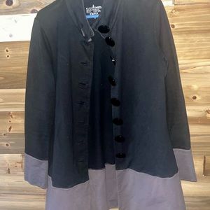 Neon Buddha long coat jacket